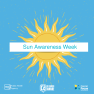 Illustrated graphic with added text 'Sun Awareness Week'