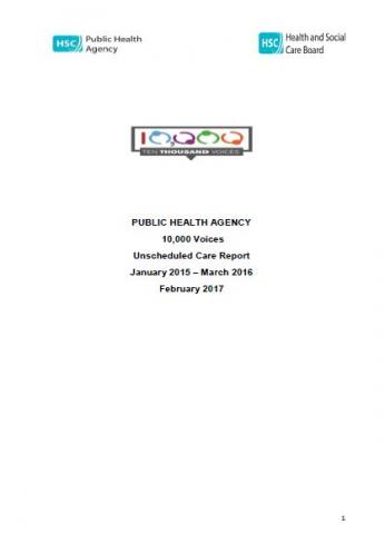 10000 Voices Regional Report Unscheduled care