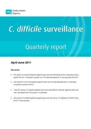 C. difficle surveillance quarterly report: April - June 2011