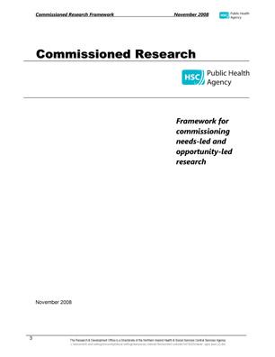HSC R&D Commissioned Research Framework 