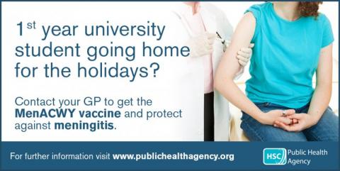 First year student going home for the holidays?  Get the meningitis vaccine – it could save your life