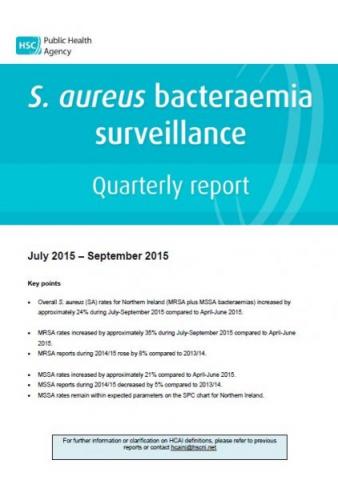 S. aureus surveillance quarterly report: July-September 2015