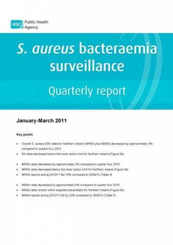 S. aureus bacteraemia surveillance quarterly report: January-March 2011