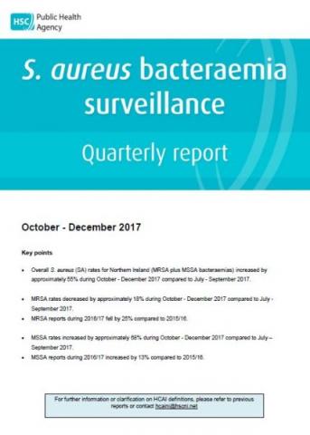 S.aureus surveillance report quarter October-December 2017