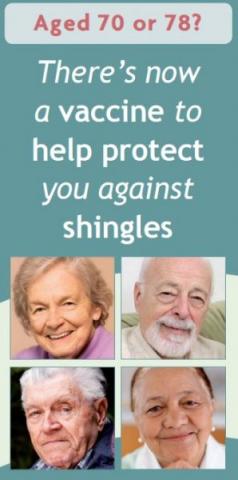 Aged 70 or 78? Remember to get your shingles vaccination