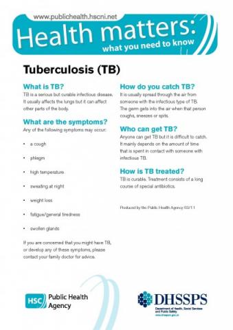 Health matters: what you need to know - Tuberculosis (TB) Health matters: what you need to know - Tuberculosis (TB)