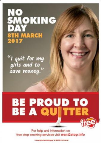 Proud Quitters-Smokers urged to quit on No Smoking Day