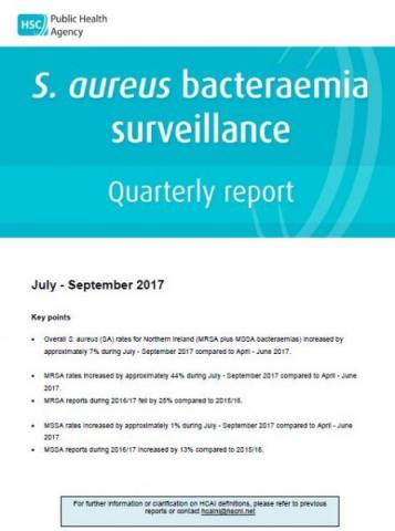 S.aureus surveillance report quarter July-September 2017