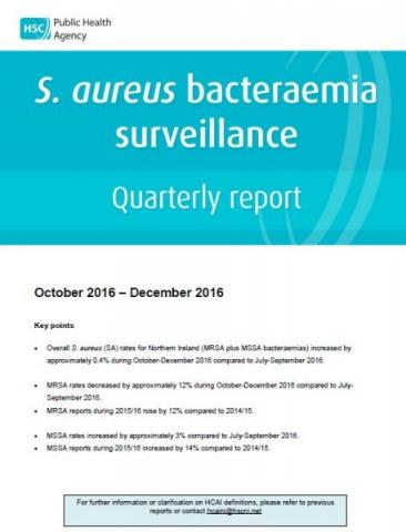 S.aureus surveillance report quarter October-December 2016