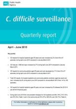 C. difficile surveillance quarterly report: April-June 2015