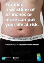Is your waistline creeping up on you? poster (male)