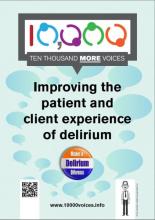 10,000 more voices: Improving the patient and client experience of delirium