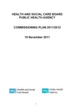 Joint Commissioning Plan 2012-2013