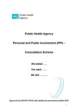 Personal and Public Involvement (PPI) – Consultation Scheme