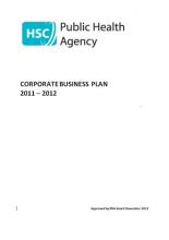 PHA Corporate business plan 2011-2012 