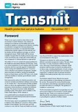 Transmit: Health protection service bulletin. 2011: Issue 8