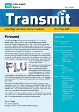 Transmit: Health protection service bulletin. 2011: Issue 7