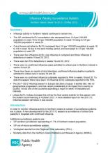 Influenza Weekly Surveillance Bulletin, Northern Ireland, Week 19 - 20 (7- 20 May 2012)