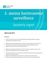 S.aureus bacteraemia surveillance quarterly report