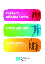 Cover of diabetes log book for insulin pumps