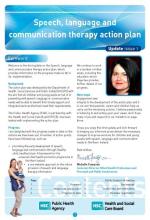 Speech, language and communication therapy action plan