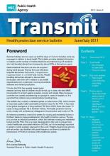 Transmit: Health protection service bulletin. 2011: Issue 5