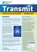 Transmit: Health protection service bulletin. 2010: Issue 3