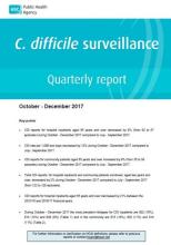 C.difficile surveillance report quarter October-December 2017
