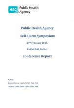 Public Health Agency Self- Harm Symposium Conference Report 