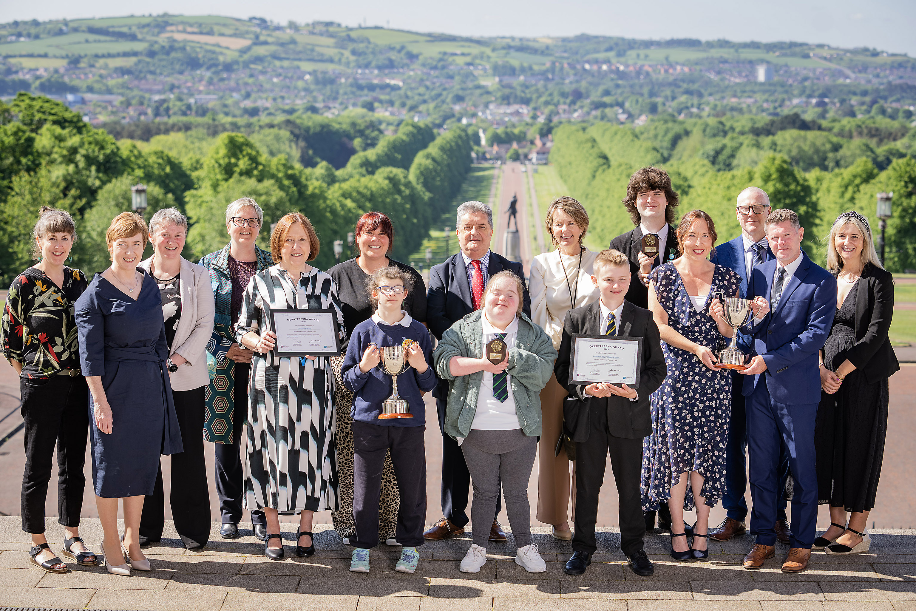 Winners of  the Derrytrasna pastoral care awards