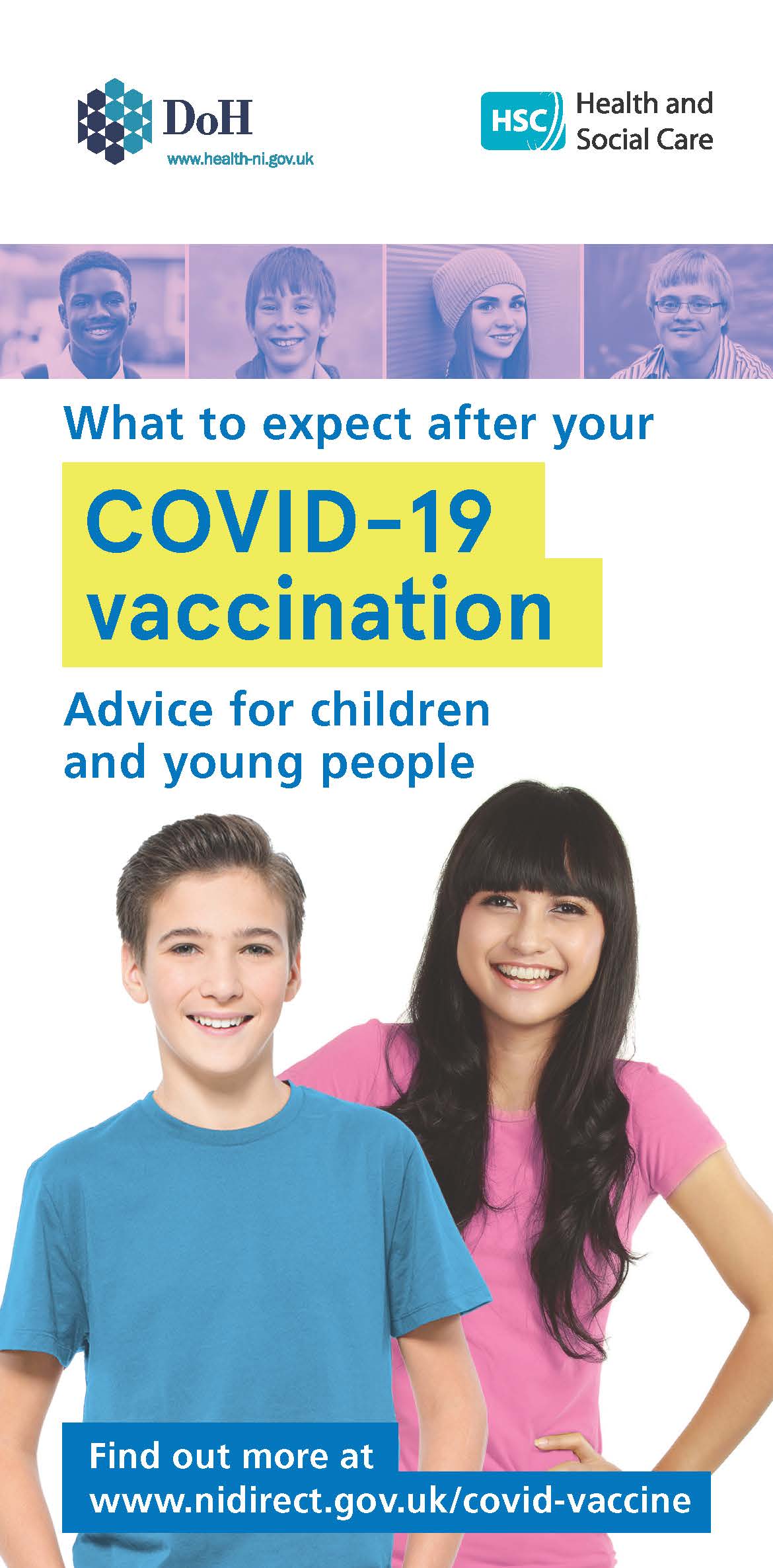COVID vaccine info for children and young people image