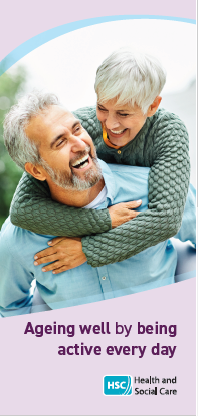 Cover of Ageing well leaflet showing an older man and woman