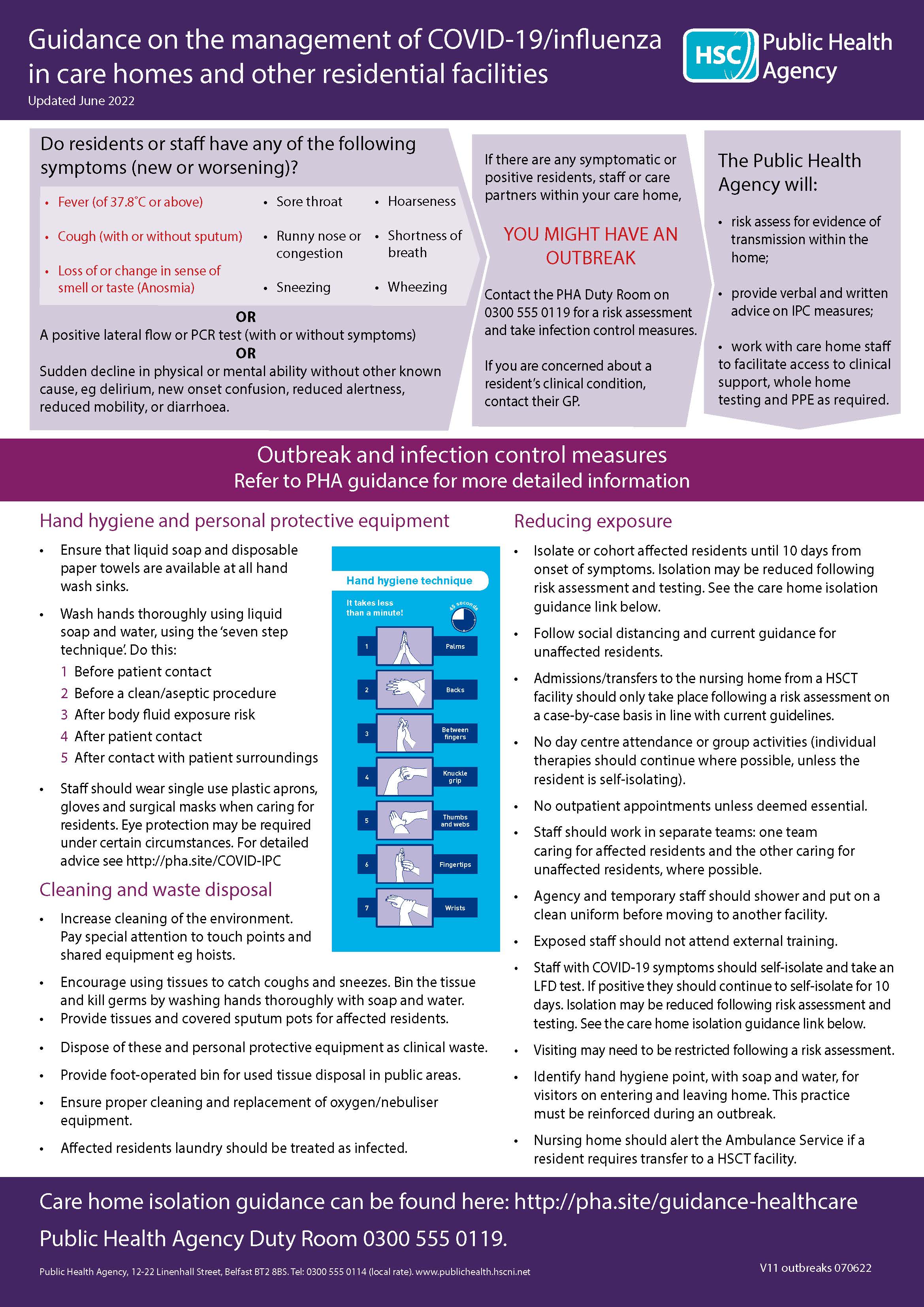 Image of care home outbreaks poster