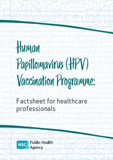 Image of the cover of the HPV factsheet for health professionals