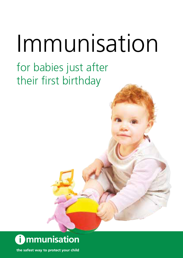 Image of leaflet Immunisation for babies just after their first birthday