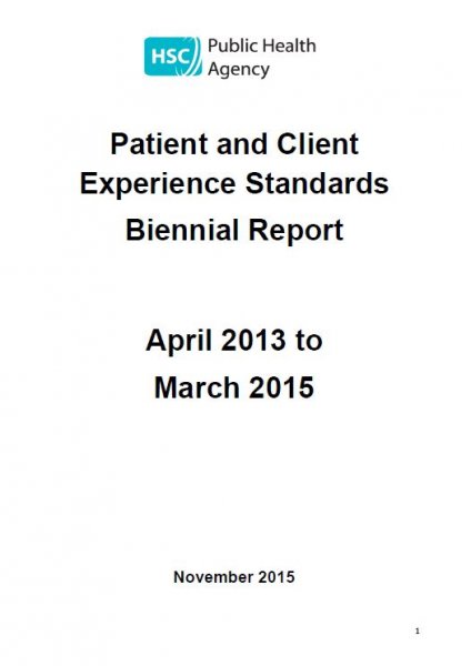 Patient and Client Experience Standards Biennial Report