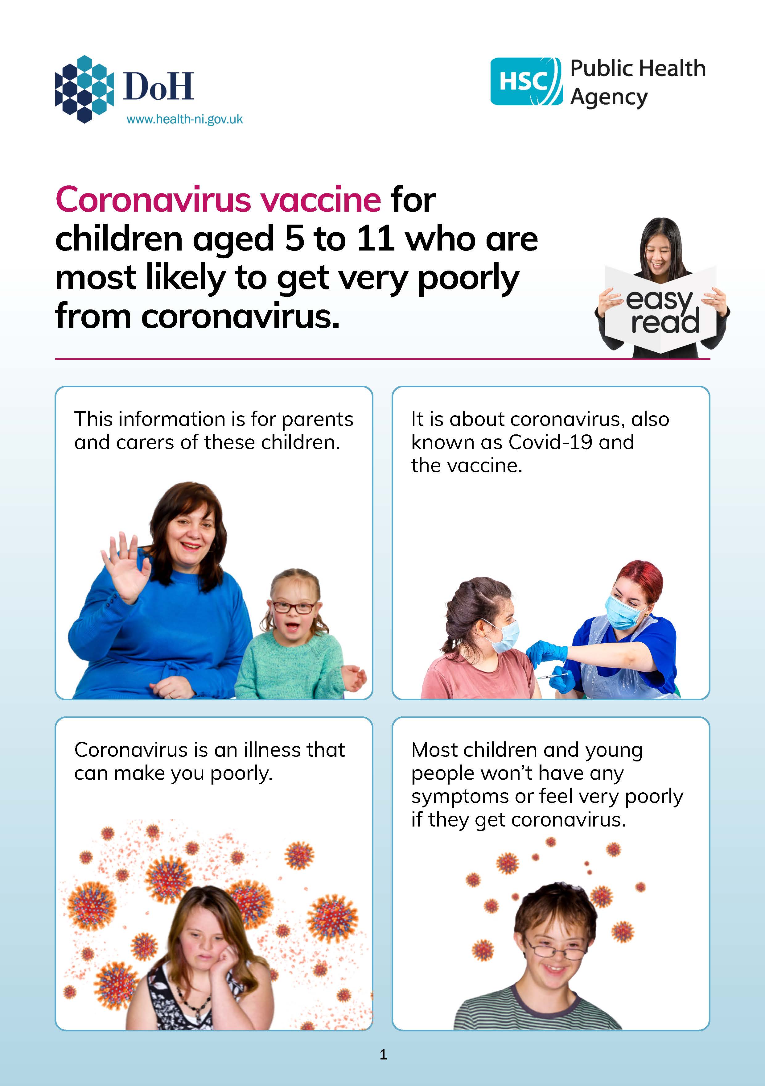 easy read vaccine info for 5-11s