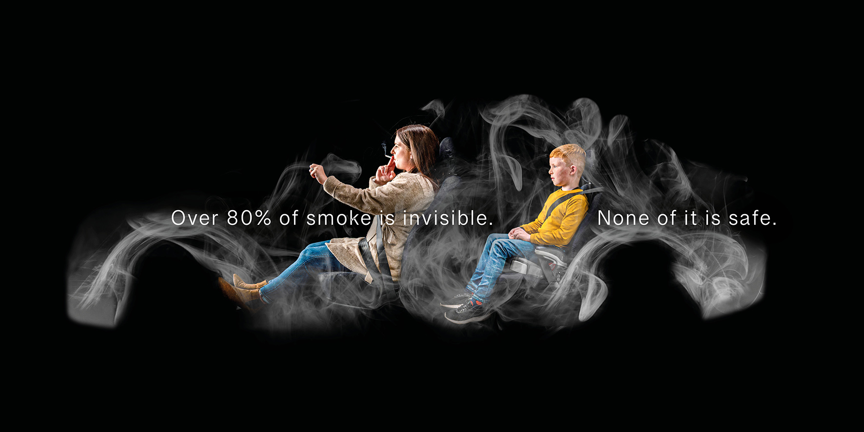 Smoking in car campaign graphic