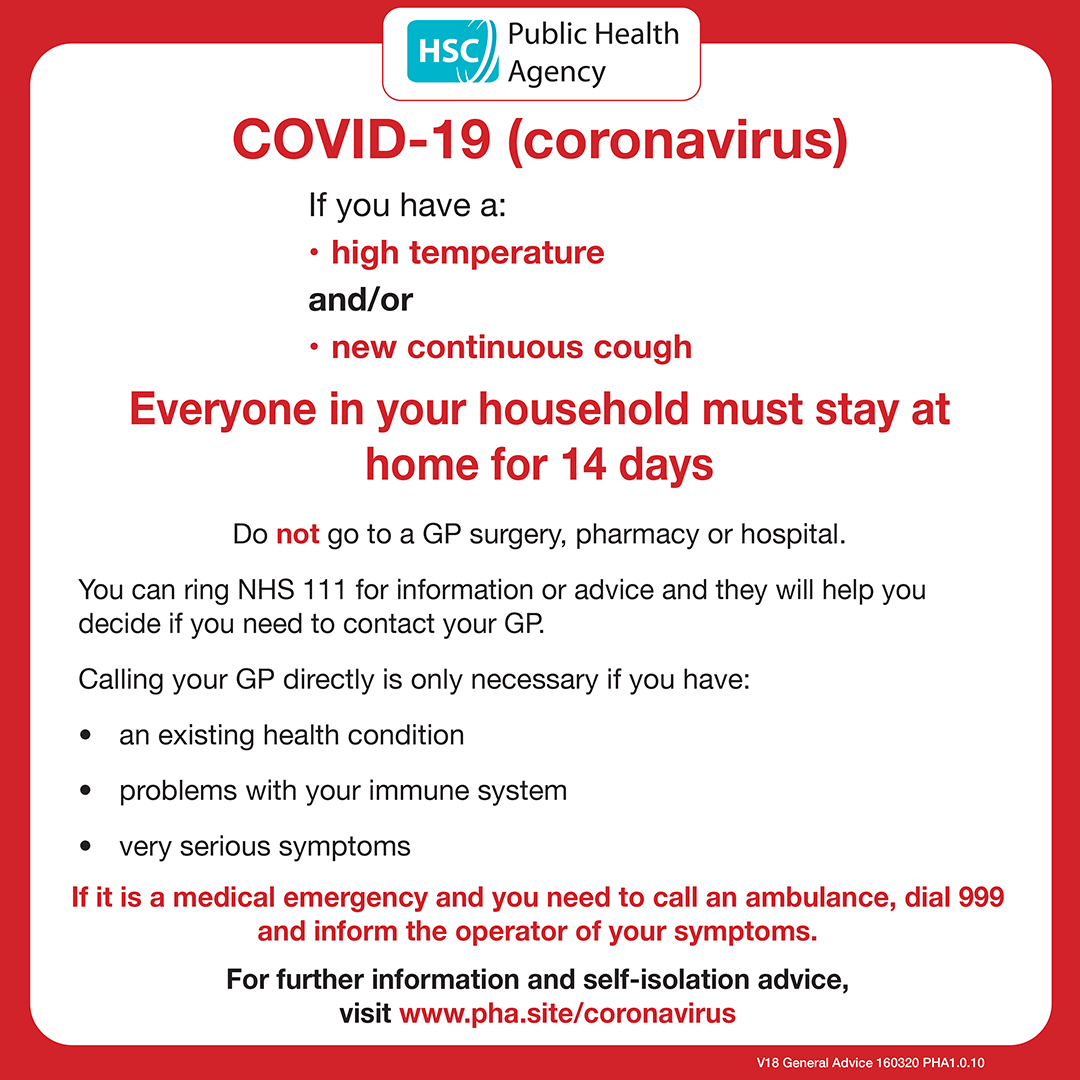 COVID ADVICE 160320