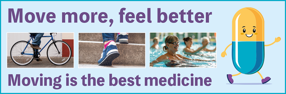 Selection of images showing people being active