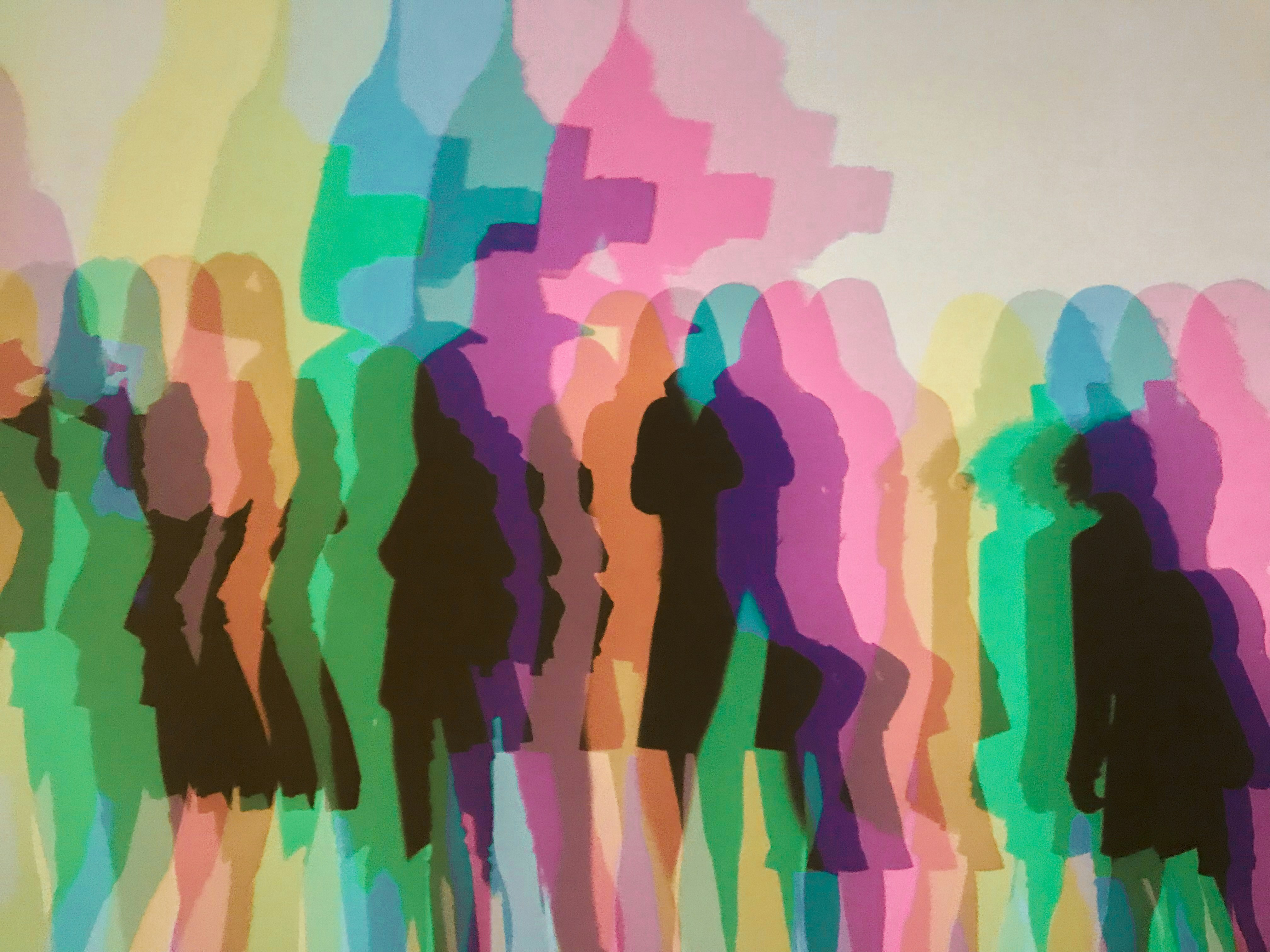 a crowd of people 