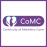 CoMC graphic in purple with a pregnant woman inside a heart shape
