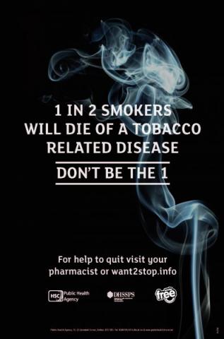 1 in 2 smokers will die of a tobacco related disease