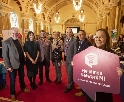 Presenters takng part in in NI Helplines Awareness Day