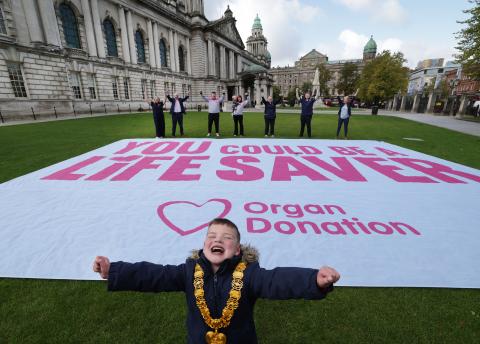 Banner with Daithi press