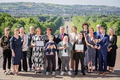 Winners of the Derrytrasna pastoral care awards