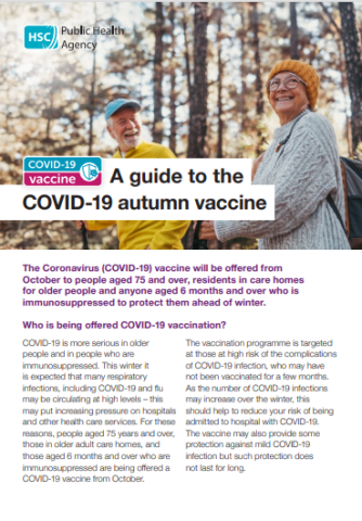 Cover image of the autumn 2025 COVID-19 vaccination information leaflet