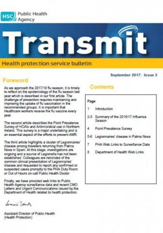 Transmit, Health Protection Service bulletin