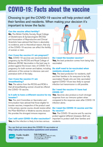 Care home COVID-19 vaccine facts poster
