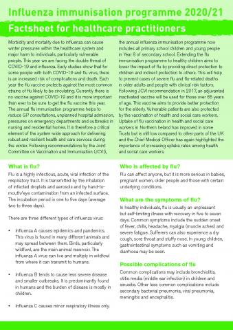 Flu factsheet cover